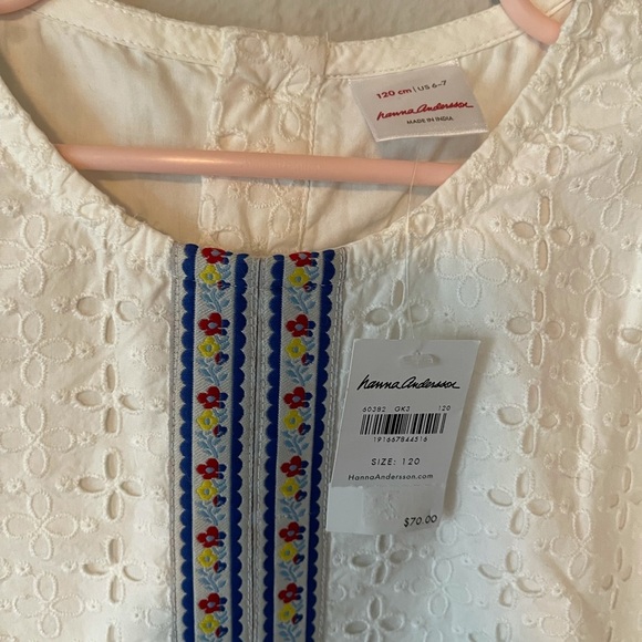 HANNA ANDERSSON AIRY EYELET EMBROIDERED DRESS - Picture 4 of 5